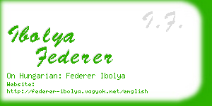 ibolya federer business card